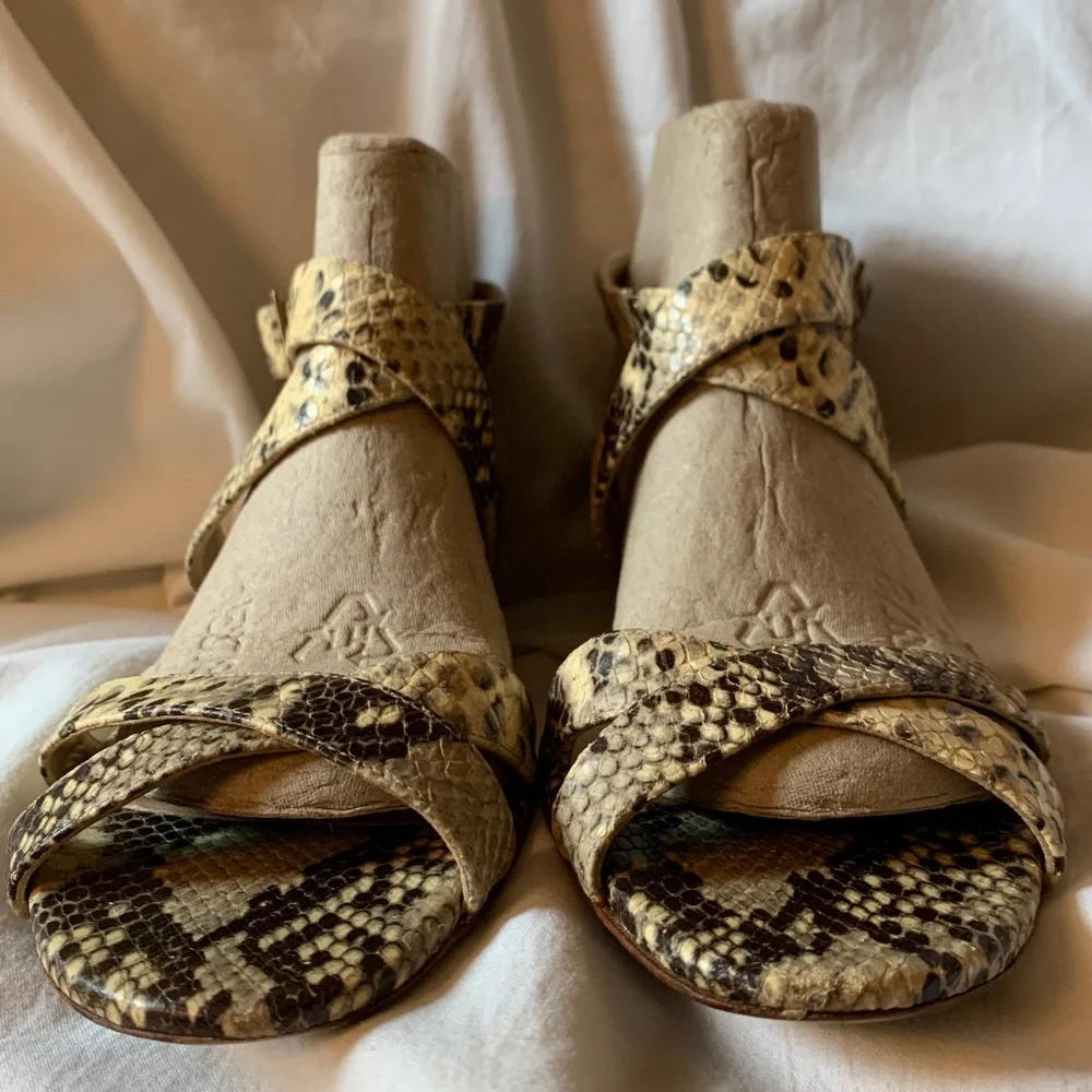 Jimmy Choo 'Connor' snakeskin wedge sandals